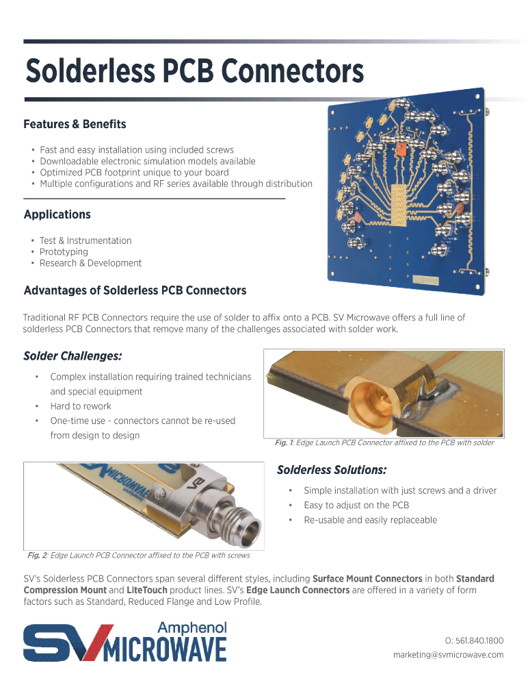 Solderless PCB Connectors Application Note